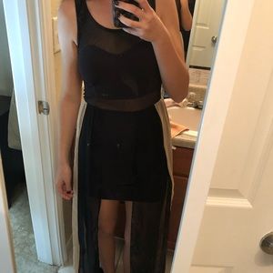 Black and Tan semi formal dress